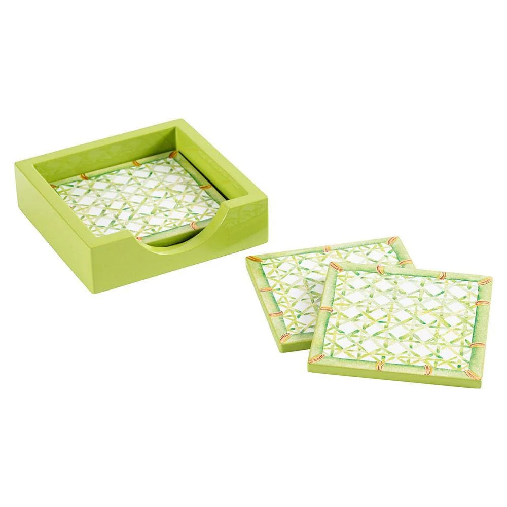 Onderzetter Set Trellis-Green Lacquer
