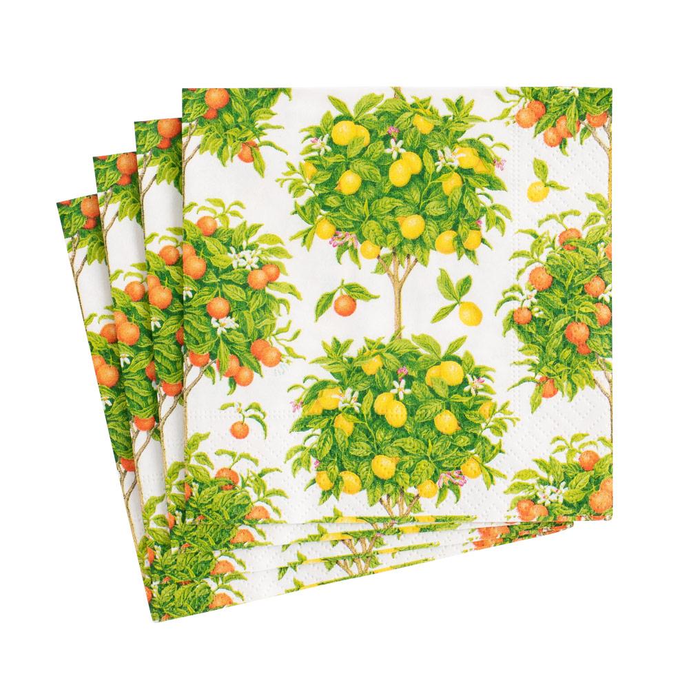 Servetten Citrus Topiaries wit