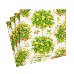 Servetten Citrus Topiaries wit