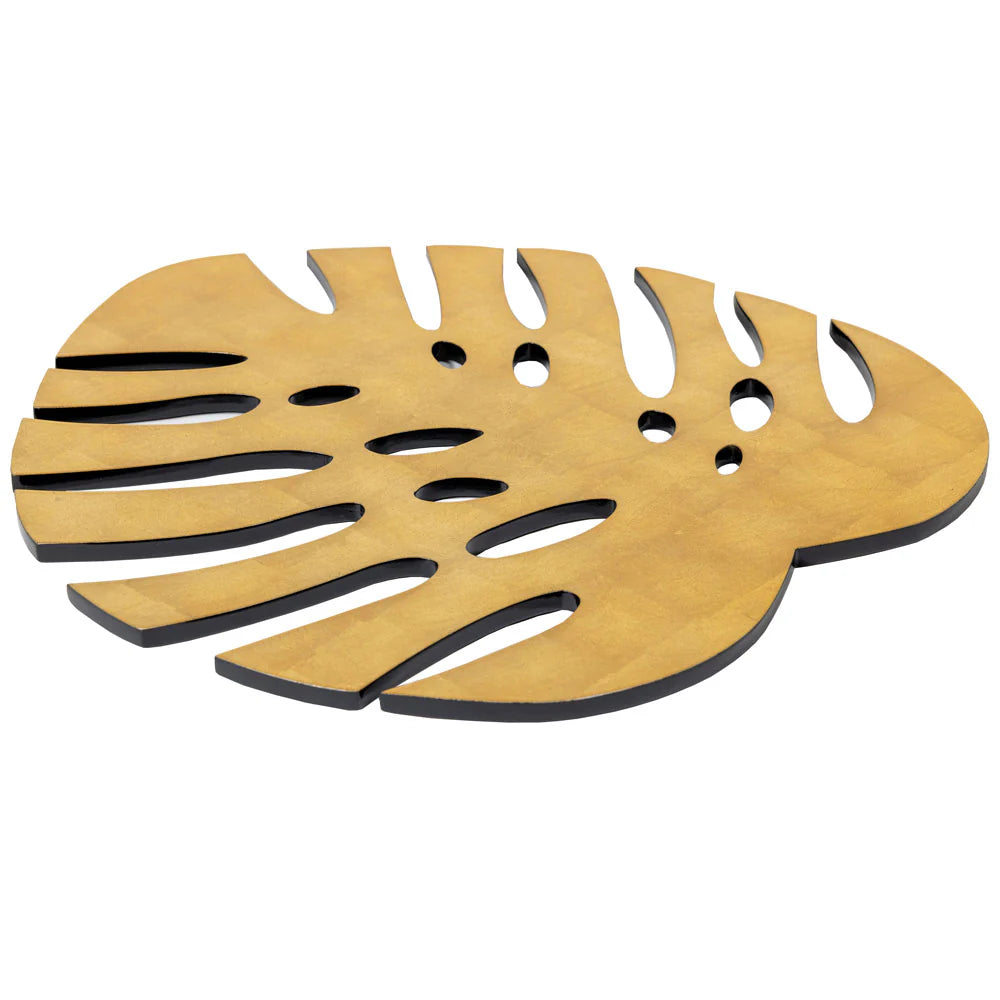 Placemat Gold Monstera Leaf