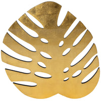Placemat Gold Monstera Leaf