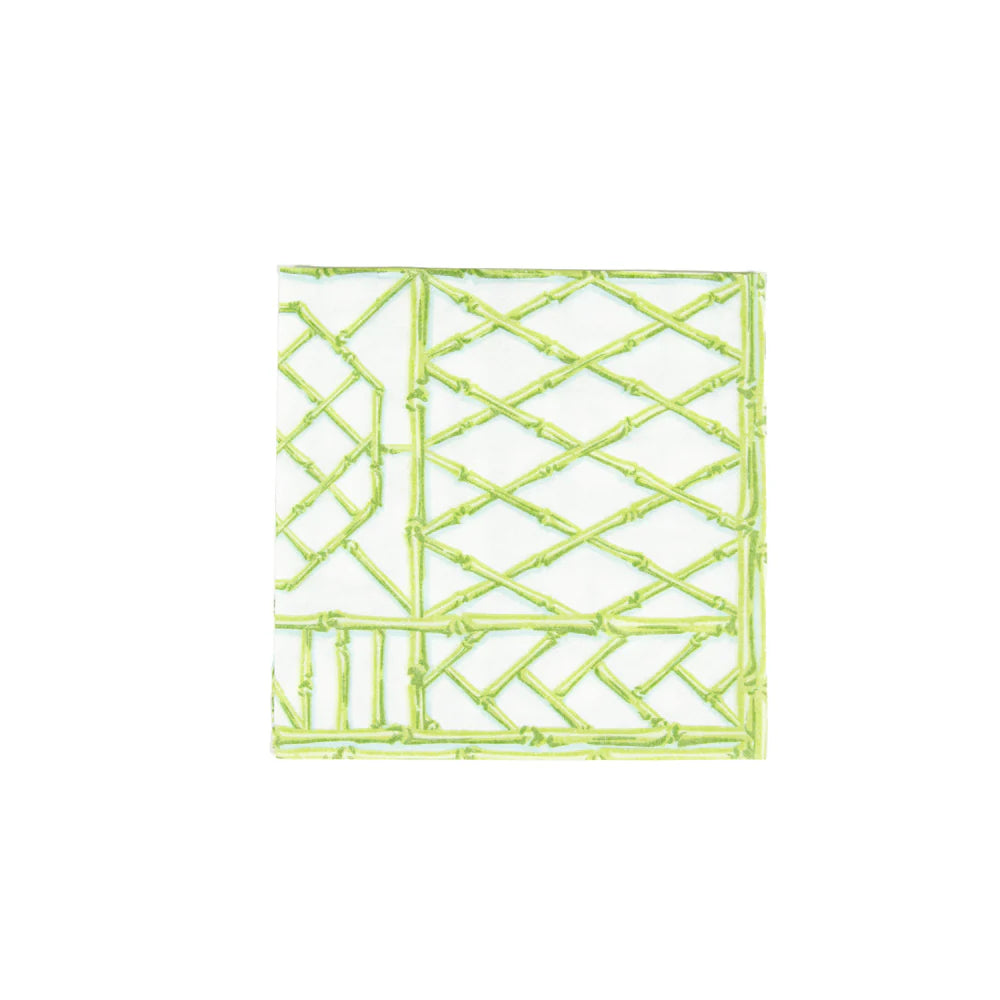 Bamboo Screen Moss Green Cocktail Servetten