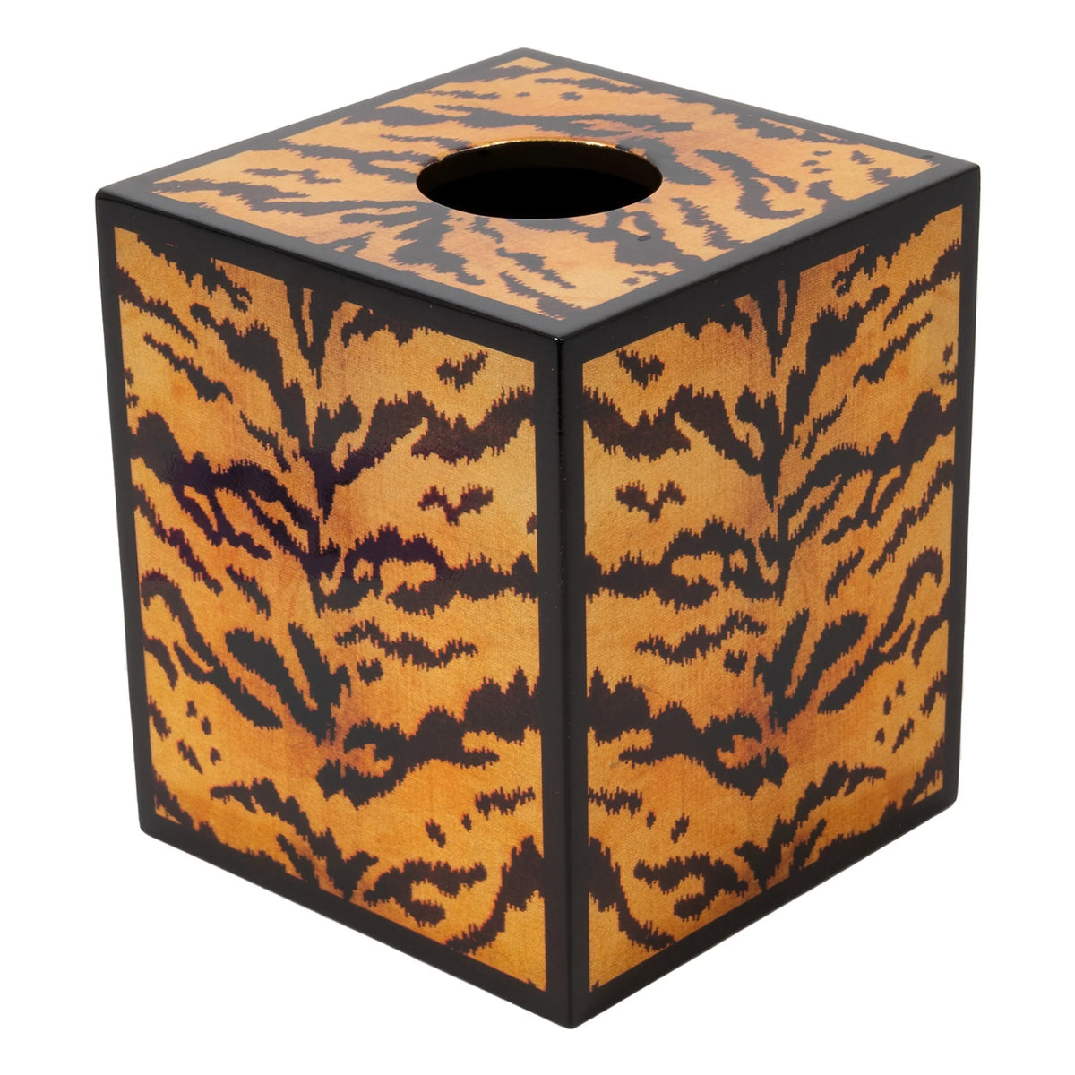 Tissuedoos Tigre Gold Vierkant