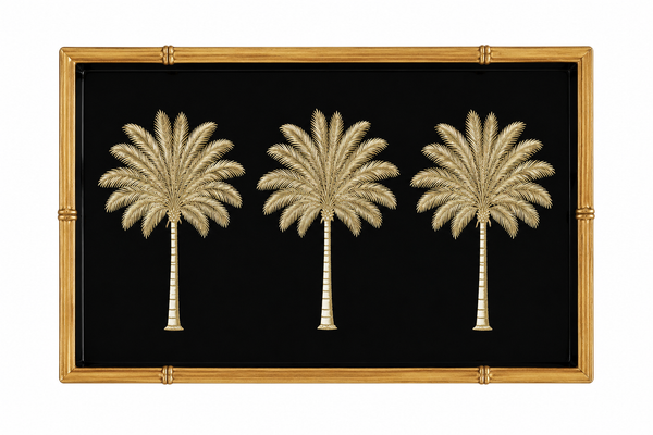 Dienblad Palms Black Bamboo