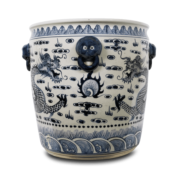 Grote Dragon Jar met bloemmotief
