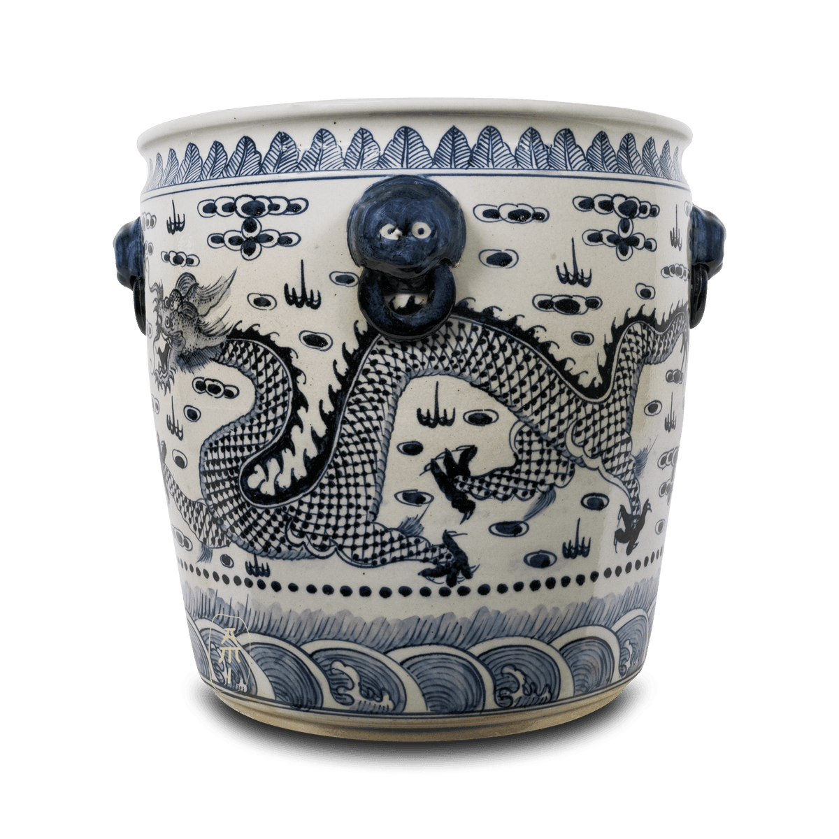Grote Dragon Jar met bloemmotief