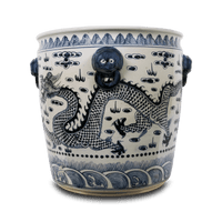 Grote Dragon Jar met bloemmotief