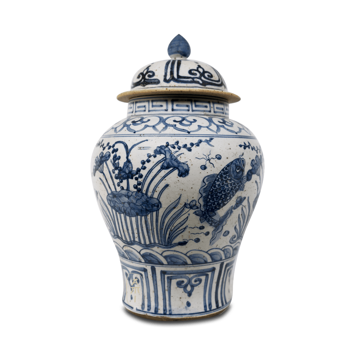 Pot met deksel Lotus & Fish
