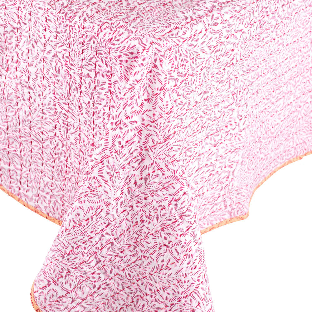 Omkeerbaar katoenen tafelkleed Fuchsia