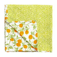 Omkeerbaar gewatteerd katoenen tafelkleed Orange Grove