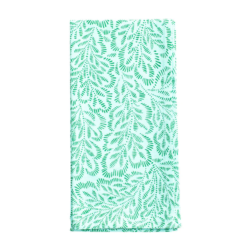 Katoenen servetten turquoise groen