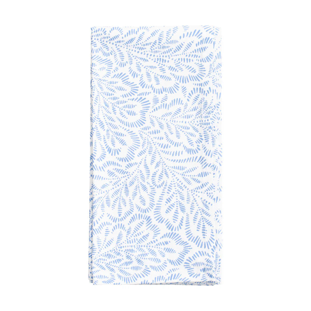 Katoenen servetten wit blauw