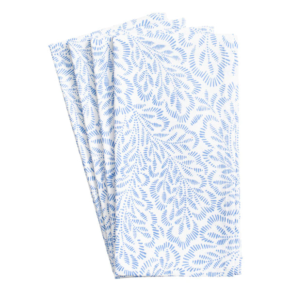 Katoenen servetten wit blauw